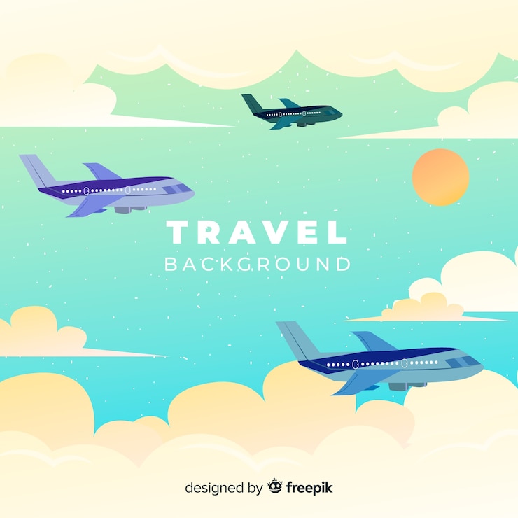 無料Vector 平らな旅行の背景