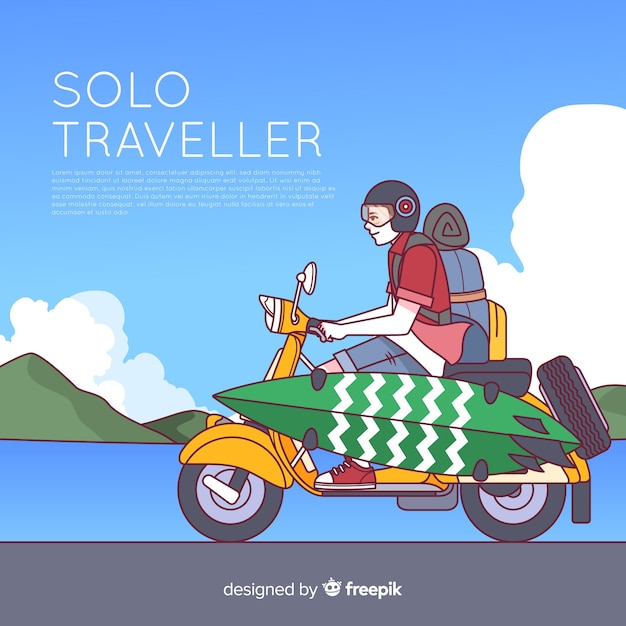 Free vector flat travel background