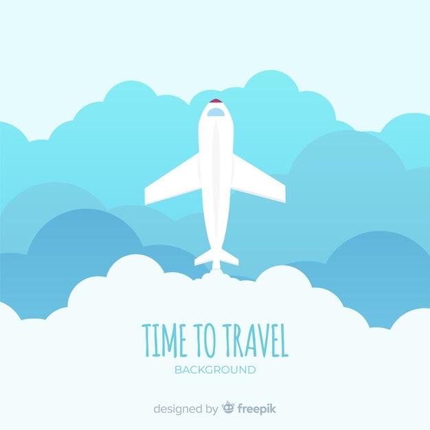 flat travel background