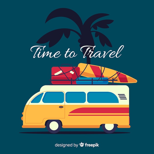 Free vector flat travel background