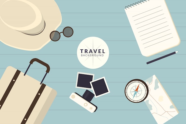 Flat travel background