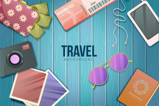 Flat travel background