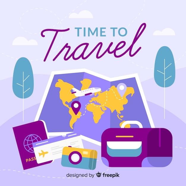 Free Vector | Flat travel background