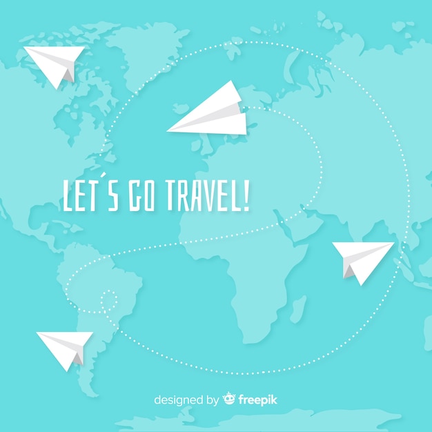 Flat travel background