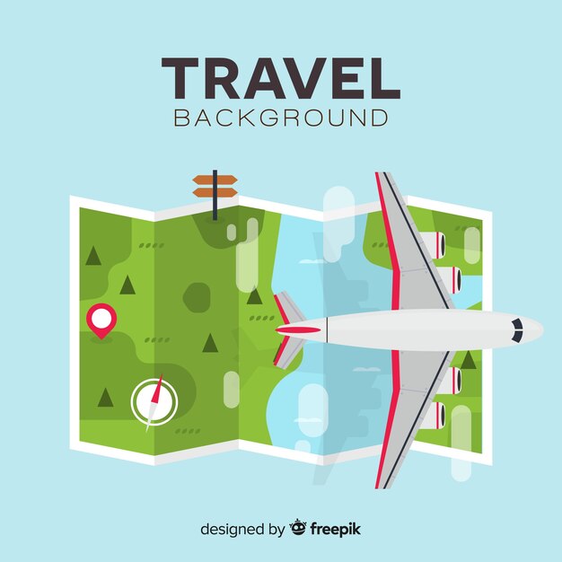 Flat travel background