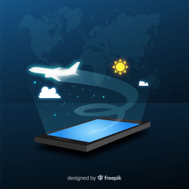 Free vector flat travel background