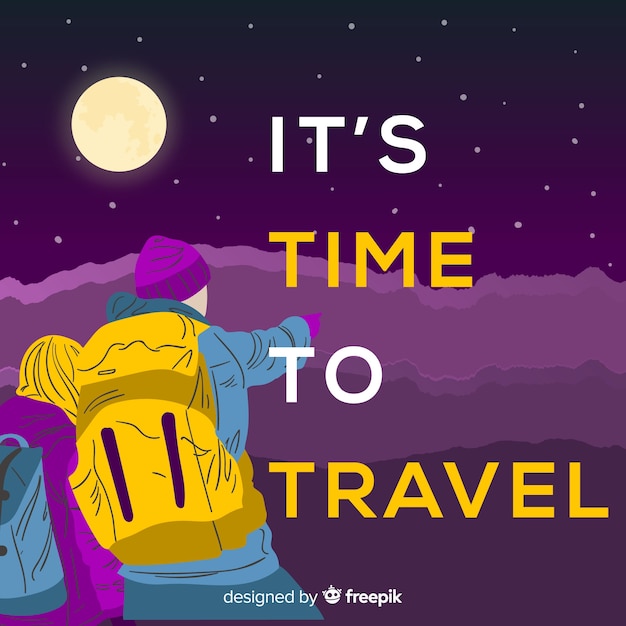 Flat travel background