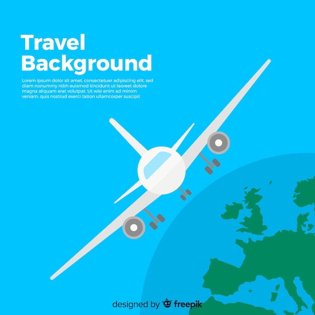 Flat travel background