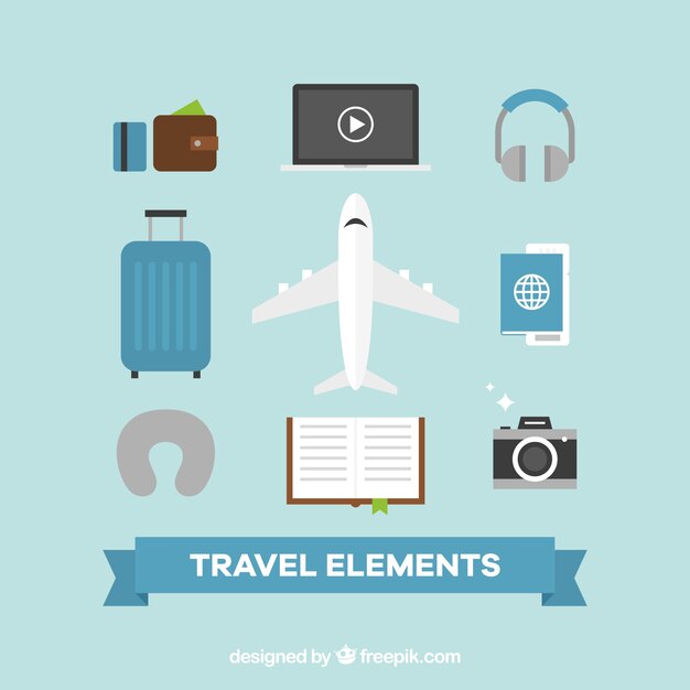 Flat travel elements