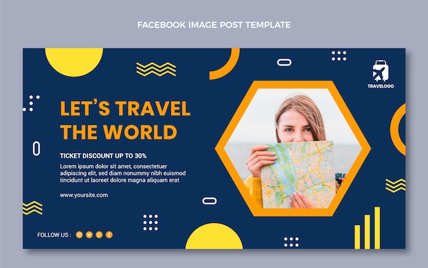 Flat travel facebook ad