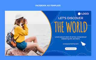 Free vector flat travel facebook template