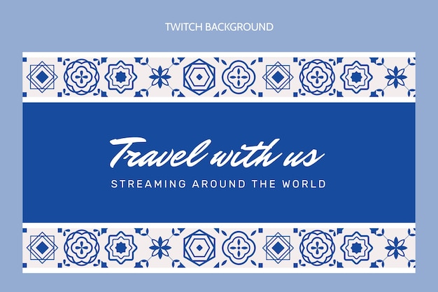 Flat travel twitch background