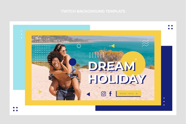 Flat travel twitch background