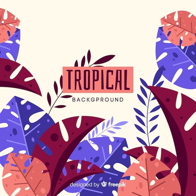 Flat tropical background