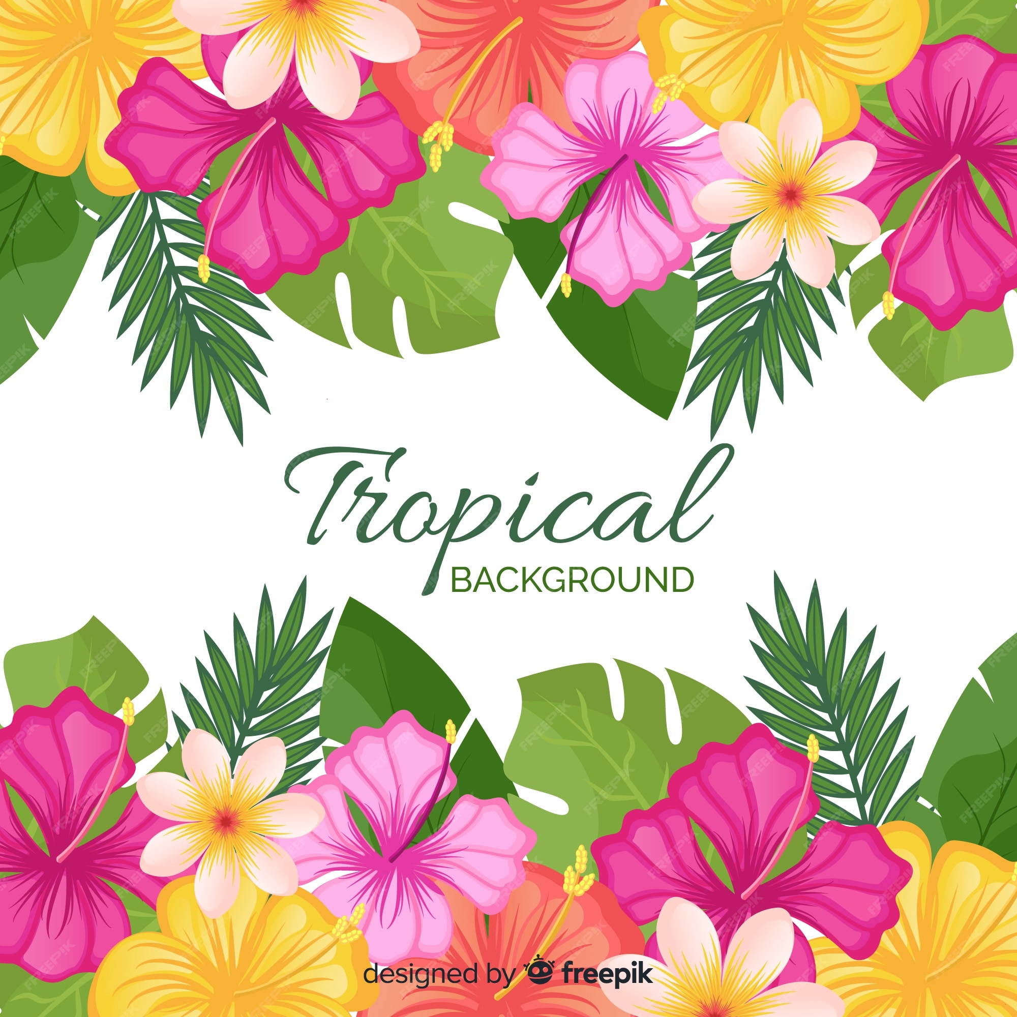 Free Vector | Flat tropical background