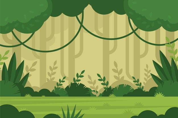 Free Vector flat tropical jungle background