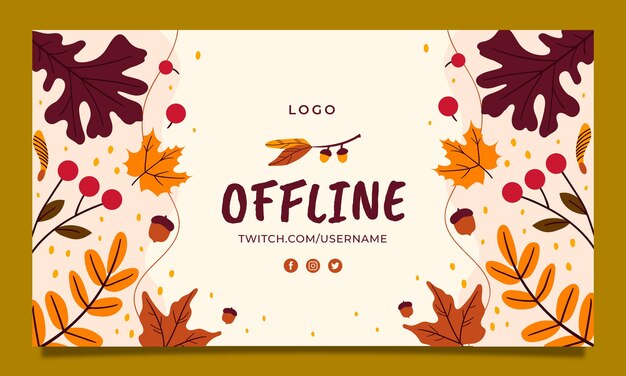 Flat twitch background for autumn celebration