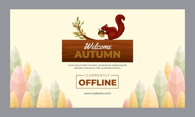 Free vector flat twitch background for autumn celebration