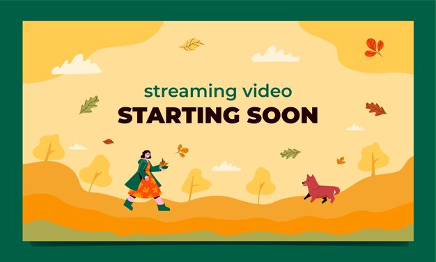 Flat twitch background for autumn celebration