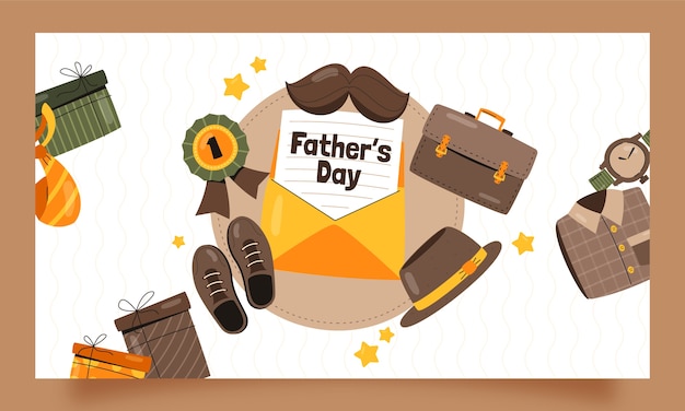 Flat twitch background for fathers day celebration