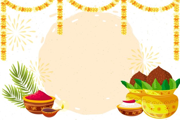 Flat ugadi background