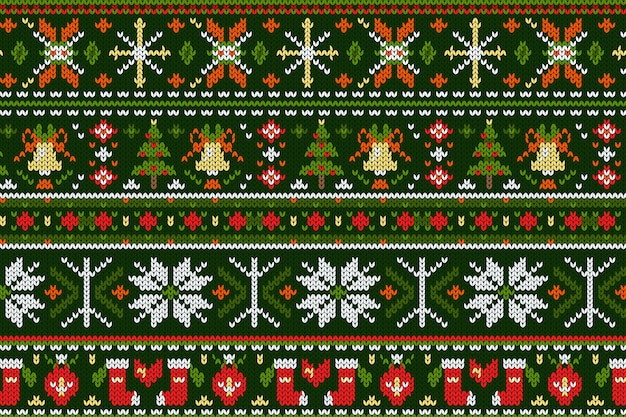 Бесплатное векторное изображение Плоский уродливый фон свитера для рождественского сезона