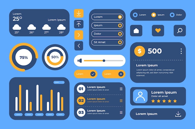 Плоские элементы ui / ux