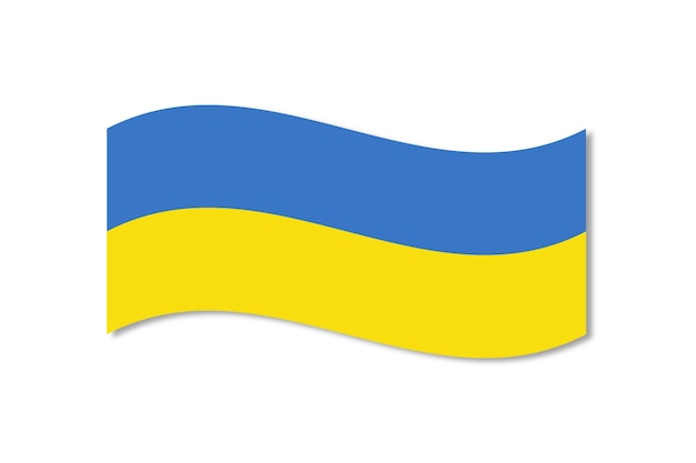 Vettore gratuito bandiera ucraina piatta
