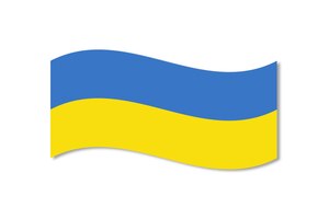 Плоский украинский флаг