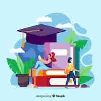 Free vector flat university concept