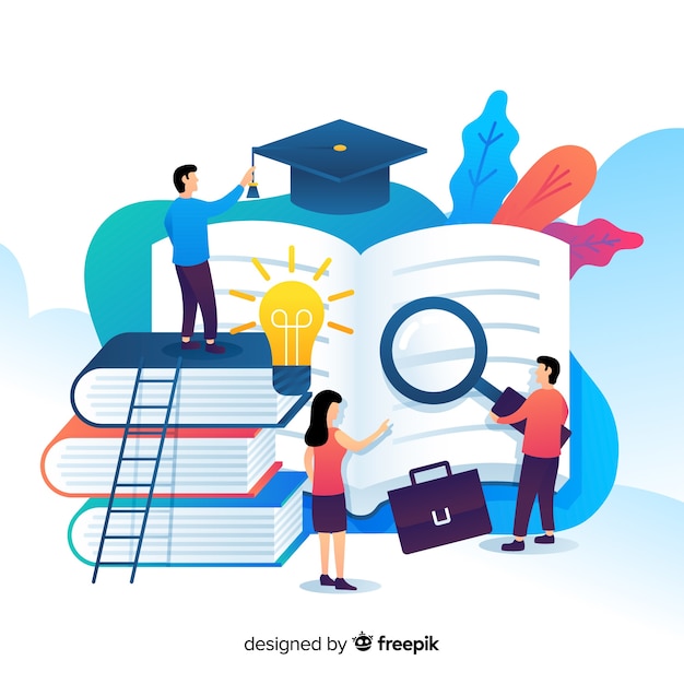 Free vector flat university concept