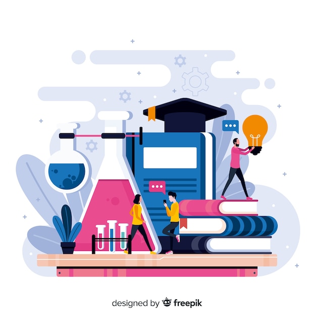 Free vector flat university concept