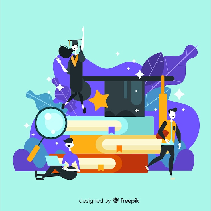 Free Vector flat university concept