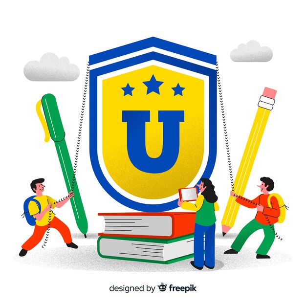 Free vector flat university concept