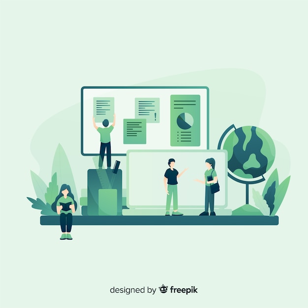 Free vector flat university concept