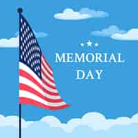 Free vector flat usa memorial day illustration