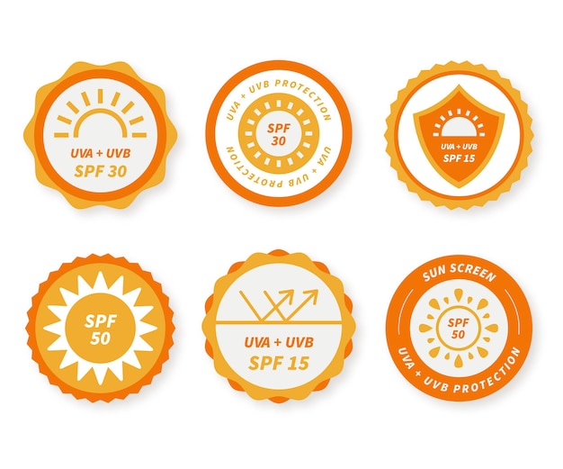 Flat uv badges collection