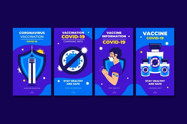 Flat vaccine instagram stories collection