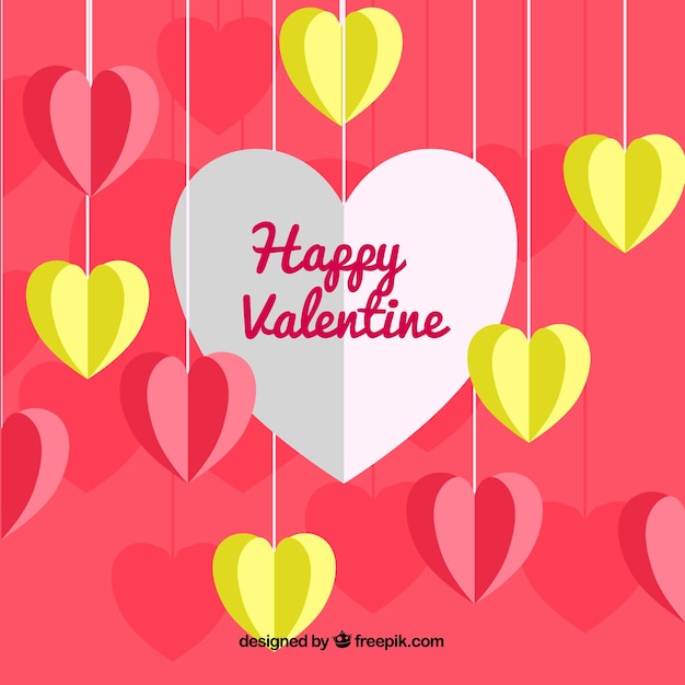 Free vector flat valentine background