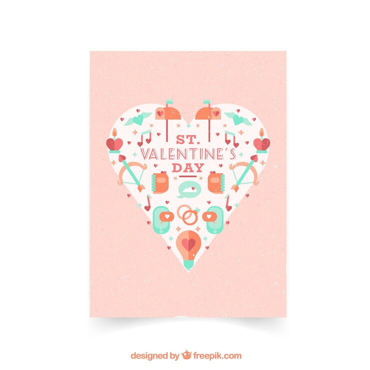 Free Vector flat valentine's day background