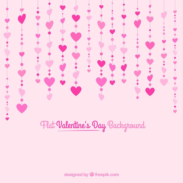 Free vector flat valentine's day background