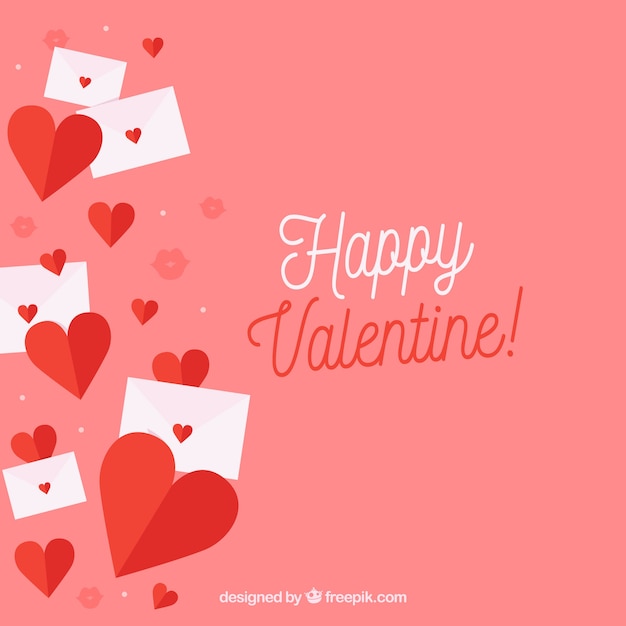 Free vector flat valentine's day background