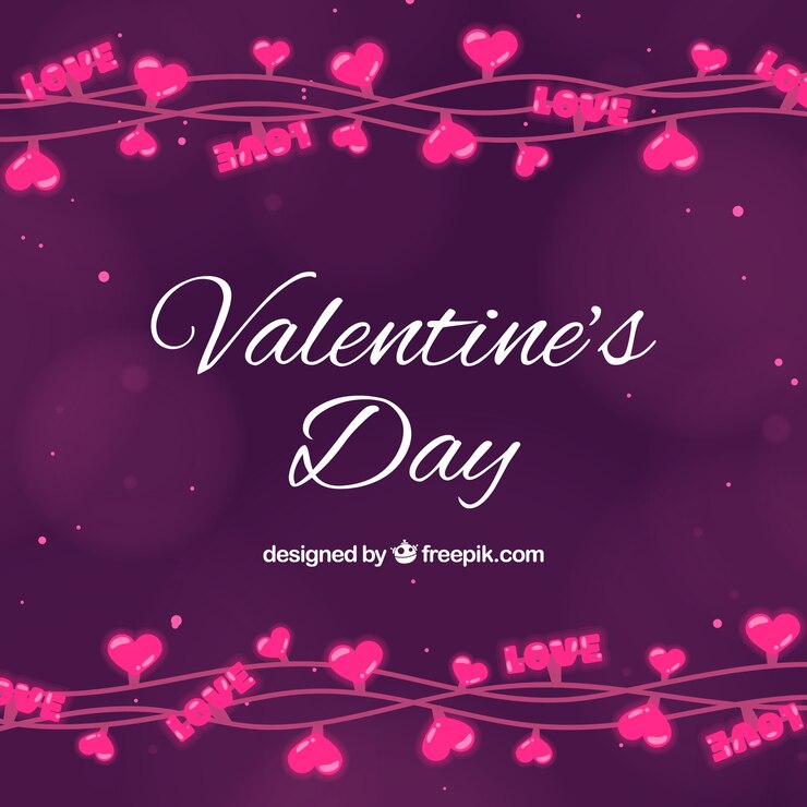 Free Vector flat valentine's day background