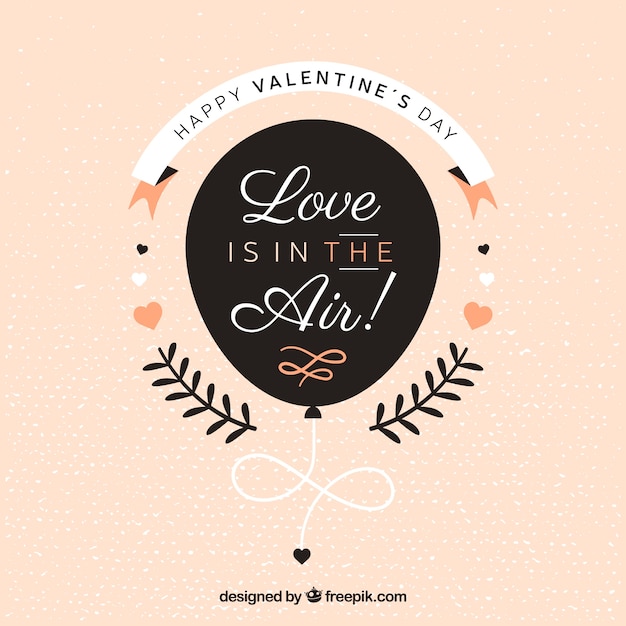 Free vector flat valentine's day background