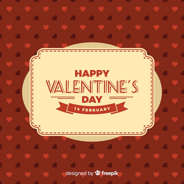 Free vector flat valentine's day background