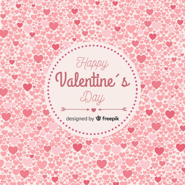 Free vector flat valentine's day background