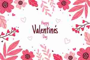 Free vector flat valentine's day background