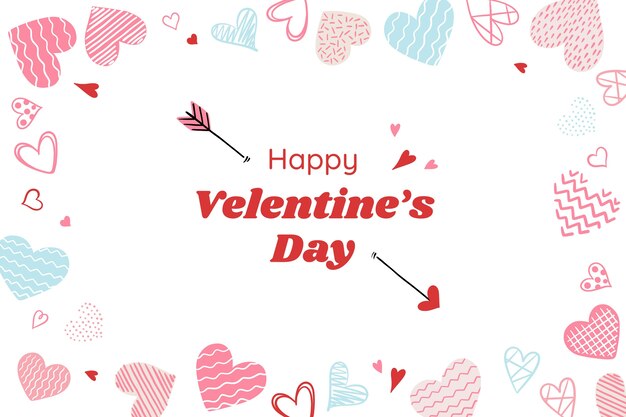 Free vector flat valentine's day background