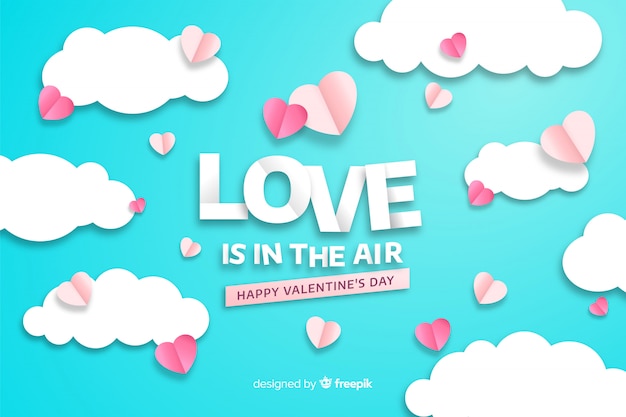 Free vector flat valentine's day background