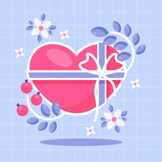 Free vector flat valentine's day background